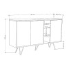 Μπουφές Clara Megapap χρώμα sandstone 142x35,6x83εκ.