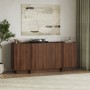 Dorma Megapap melamine console in walnut milano color 180x45x80.2cm.