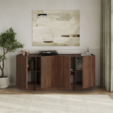 Μπουφές Dorma Megapap χρώμα καρυδί milano 180x45x80,2εκ.