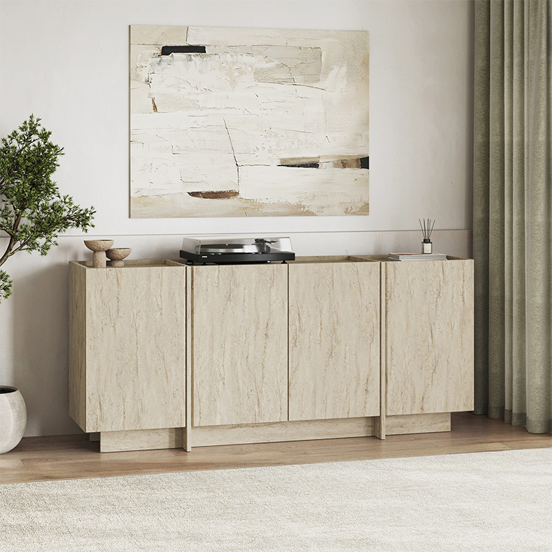 Dorma Megapap melamine console in travertine color 180x45x80.2cm.