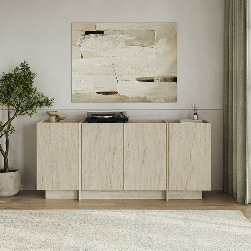 Dorma Megapap melamine console in travertine color 180x45x80.2cm.