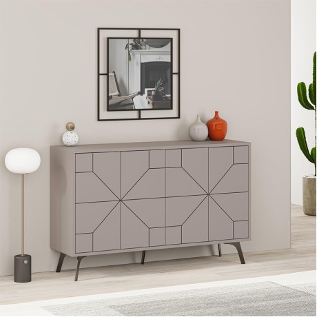 Dune Megapap melamine buffet in light mocha color 123x35x77,4cm.