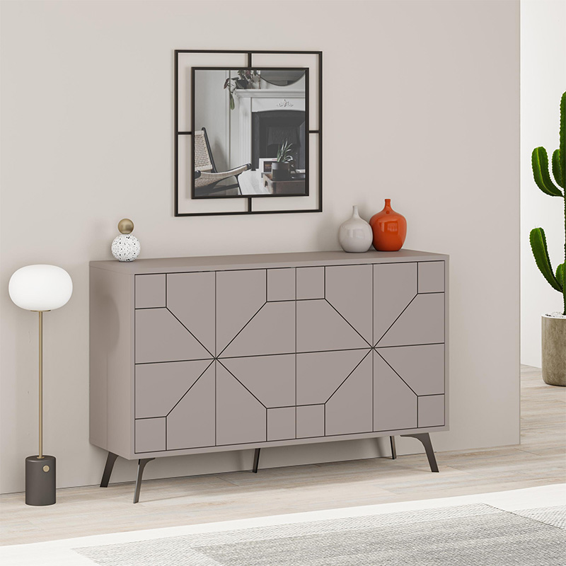 Dune Megapap melamine buffet in light mocha color 123x35x77,4cm.