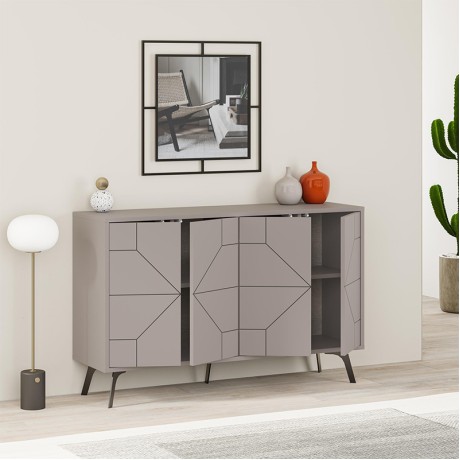 Dune Megapap melamine buffet in light mocha color 123x35x77,4cm.
