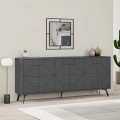 Dune Megapap melamine buffet in anthracite color 184x35x77,4cm.