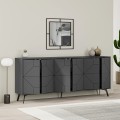 Dune Megapap melamine buffet in anthracite color 184x35x77,4cm.