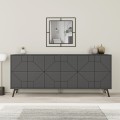 Dune Megapap melamine buffet in anthracite color 184x35x77,4cm.
