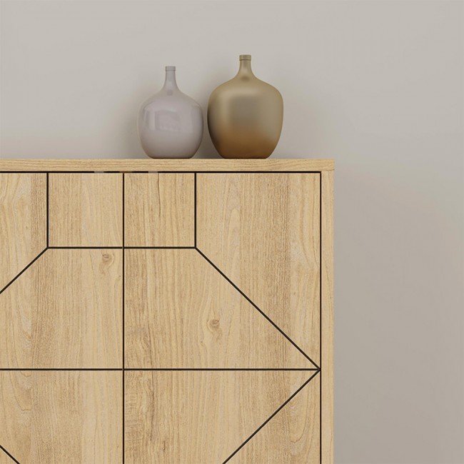 Μπουφές Dune Megapap χρώμα φυσικό οξιάς 184x35x77,4εκ.