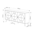 Μπουφές Dune Megapap χρώμα φυσικό οξιάς 184x35x77,4εκ.