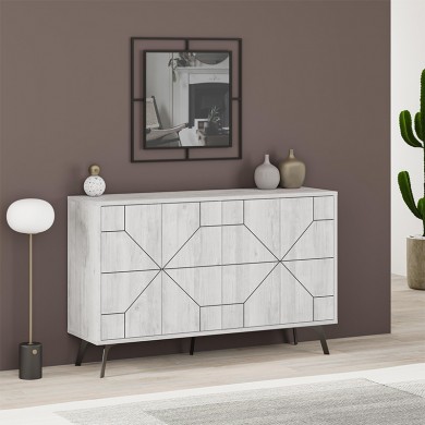 Dune Megapap melamine buffet in ancient white color 123x35x77,4cm.
