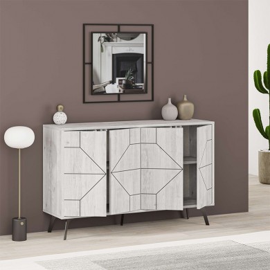 Dune Megapap melamine buffet in ancient white color 123x35x77,4cm.