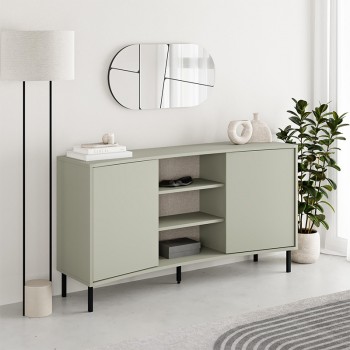 Frem Megapap melamine console in ash green color 150x40x81cm.
