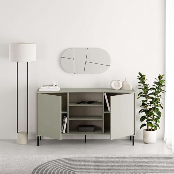Frem Megapap melamine console in ash green color 150x40x81cm.