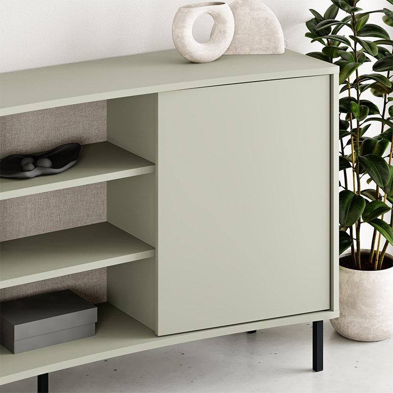 Frem Megapap melamine console in ash green color 150x40x81cm.