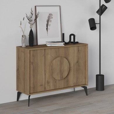 Gora Megapap melamine buffet in light brown color 110x35,6x82cm.