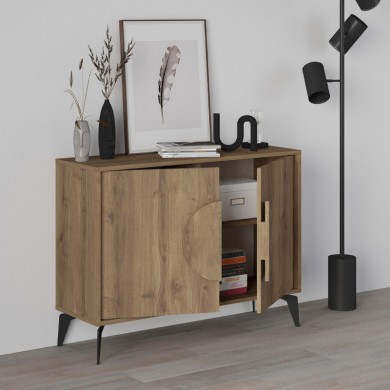 Gora Megapap melamine buffet in light brown color 110x35,6x82cm.