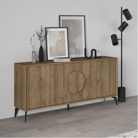 Gora Megapap melamine buffet in light brown color 180x35,6x82cm.