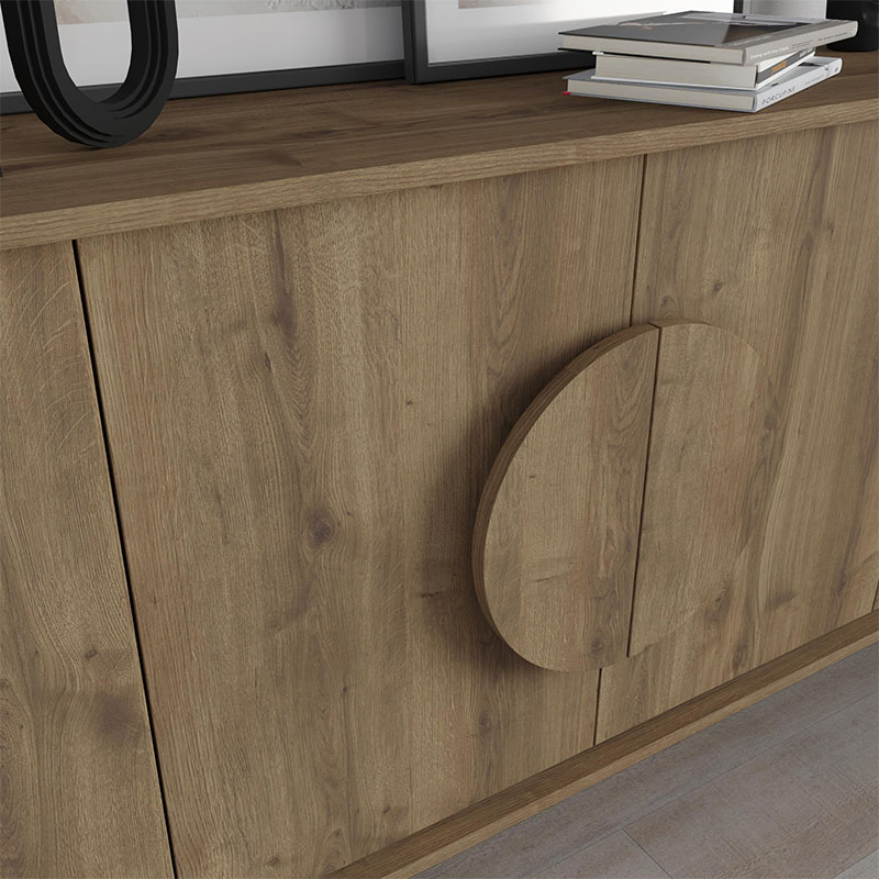 Gora Megapap melamine buffet in light brown color 180x35,6x82cm.