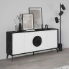 Gora Megapap melamine buffet in black marble - white color 180x35,6x82cm.