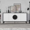 Gora Megapap melamine buffet in black marble - white color 180x35,6x82cm.
