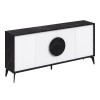 Gora Megapap melamine buffet in black marble - white color 180x35,6x82cm.