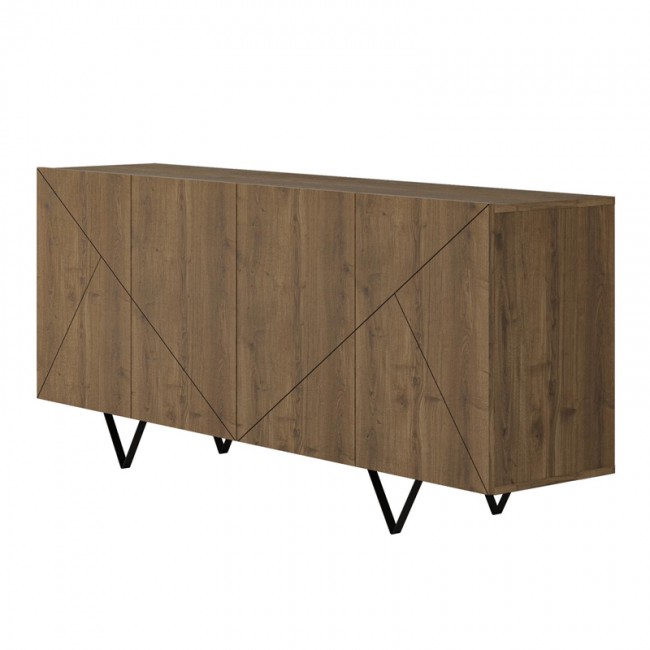 Μπουφές Jakomen Megapap χρώμα ανοιχτό καρυδί 180x41,7x80εκ.