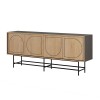 Joji Megapap melamine console in sapphire oak - silky black color 186,8x40x77,6cm.