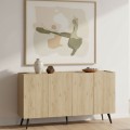 Luna Megapap melamine console in oak color 180x43x100cm.