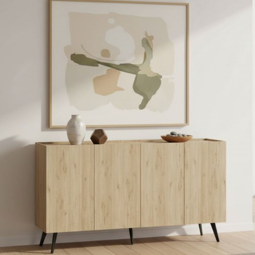 Μπουφές Luna Megapap χρώμα florida oak 180x43x100εκ.