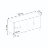 Μπουφές Marquise Megapap χρώμα sandstone 150x40x78,5εκ.
