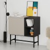 Μπουφές Mona Megapap χρώμα sandstone - black wood 81x40x80εκ.