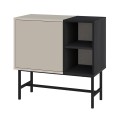Mona Megapap melamine console in sandstone - black wood color 81x40x80cm.