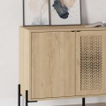 Naive Megapap melamine sideboard in sapphire oak color 126x40x80cm.