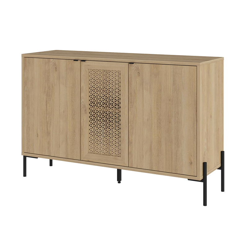 Naive Megapap melamine sideboard in sapphire oak color 126x40x80cm.