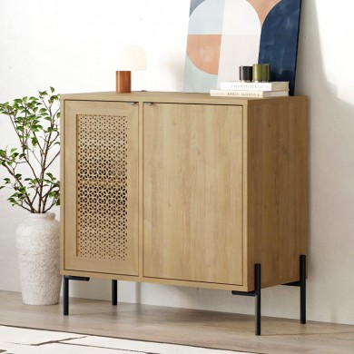 Naive Megapap melamine sideboard in sapphire oak color 80x40x80cm.