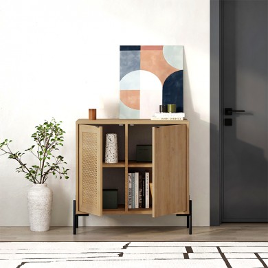 Naive Megapap melamine sideboard in sapphire oak color 80x40x80cm.