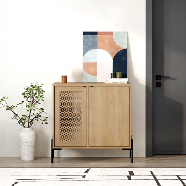 Naive Megapap melamine sideboard in sapphire oak color 80x40x80cm.