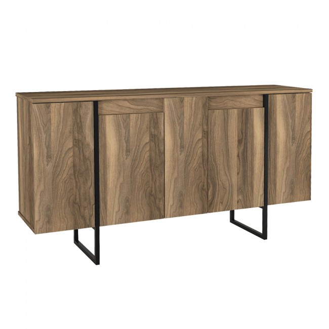 Μπουφές Orontes Megapap χρώμα καρυδί 160x35,2x80εκ.