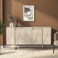 Orontes Megapap melamine console in travertine - gold color 160x35.2x80cm.