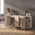 Orontes Megapap melamine console in travertine - gold color 160x35.2x80cm.