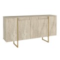 Orontes Megapap melamine console in travertine - gold color 160x35.2x80cm.