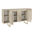 Orontes Megapap melamine console in travertine - gold color 160x35.2x80cm.