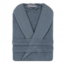 Μπουρνούζι με γιακά Cappa Capa Home 360gr/m² Medium χρώμα indigo blue