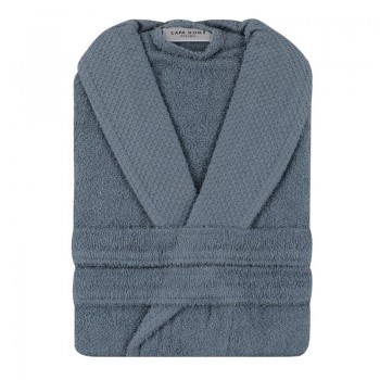 Μπουρνούζι με γιακά Cappa Capa Home 360gr/m² Medium χρώμα indigo blue