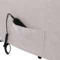 NANCY Lift-Relax Armchair, Fabric Light Grey (Electric Lift & Tilt)