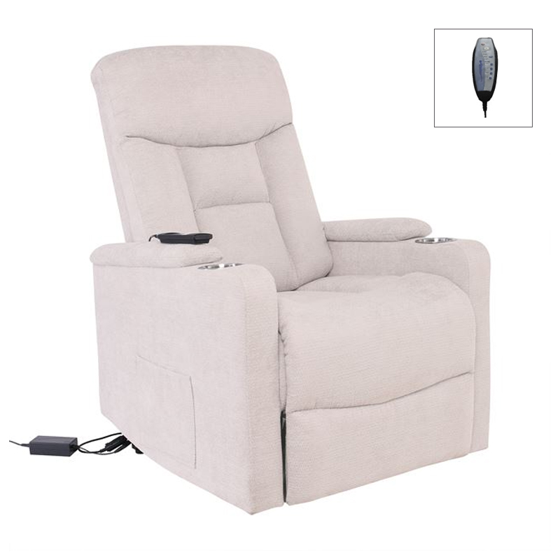 NANCY Lift-Relax Armchair, Fabric Beige (Electric Lift & Tilt)