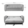 NORRIS Sofabed Water Repellent Fabric Light Grey