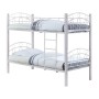 NORTON Double Deck Bed 90x190 Metal White/Wood White