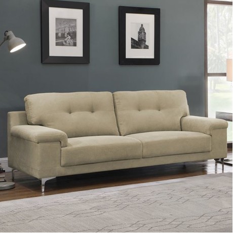 Καναπές Note τριθέσιος ύφασμα water repellent χρώμα cappuccino 211x89x85εκ.