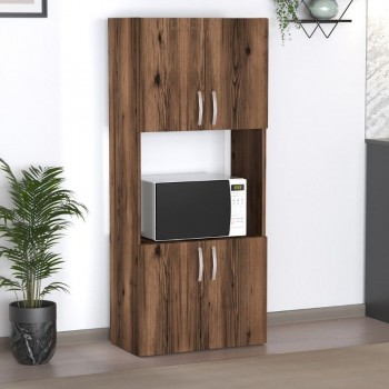 Ντουλάπα κουζίνας Armado Megapap χρώμα καπνιστή καρυδιά 60x32x140εκ. Ντουλάπα κουζίνας Armado Megapap χρώμα καπνιστή καρυδιά 60x32x140εκ.